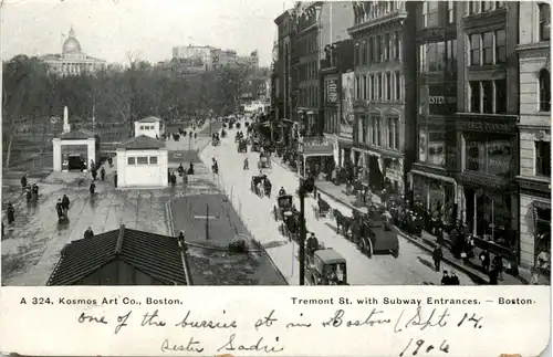 Boston - Tremont Street with Subway Entrance -457770