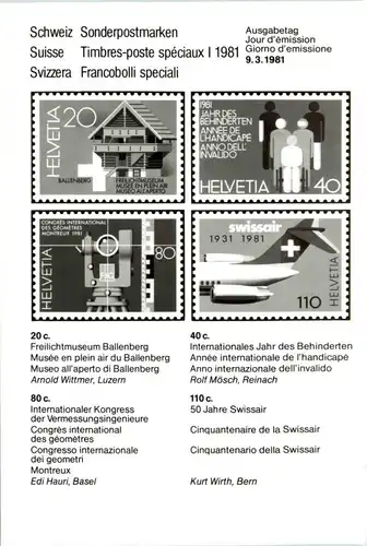 Schweiz Sonderpostmarken -79166