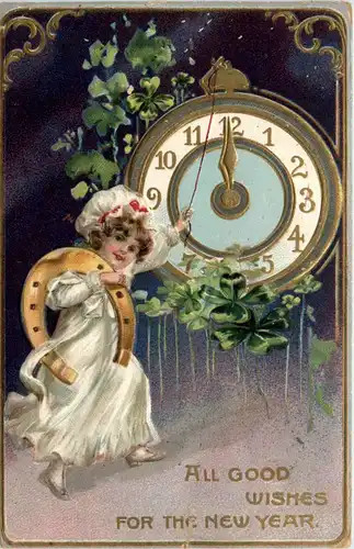 New Year - Prägekarte -79326