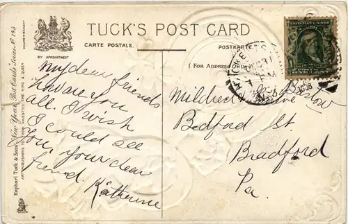 New Year - Prägekarte -79326