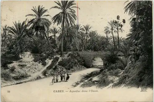 Gabes - Aqueduc dans l Oasis -458374