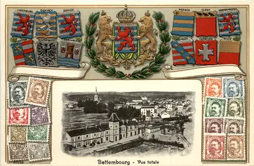 Bettembourg - Prägekarte Briefmarken -459286