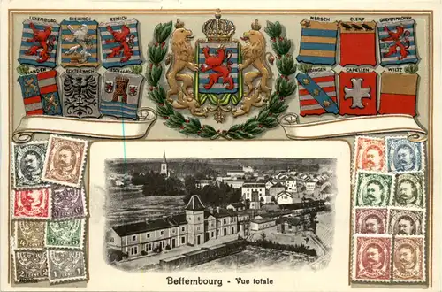 Bettembourg - Prägekarte Briefmarken -459296