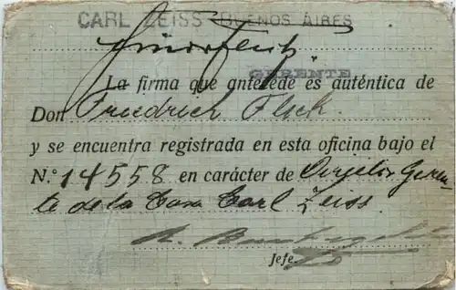Argentina - Ausweis Rgistro de Firmas -458588