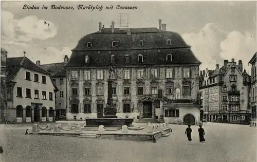 Lindau - Marktplatz mit Cavazzen -454328