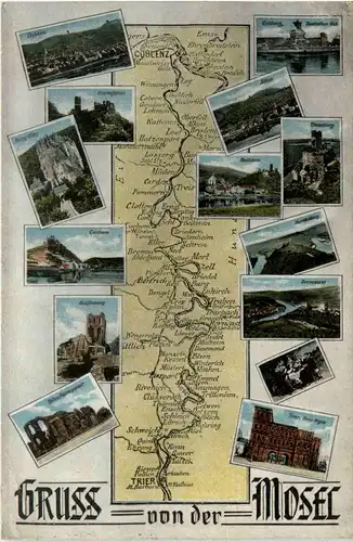 Gruss von der Mosel, Moselverlauf -357780