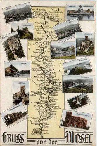 Gruss von der Mosel, Moselverlauf -357800