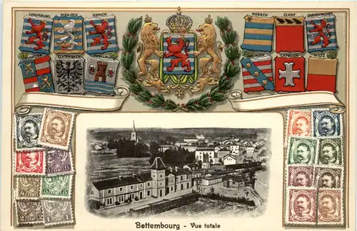 Bettembourg - Prägekarte Briefmarken -459200