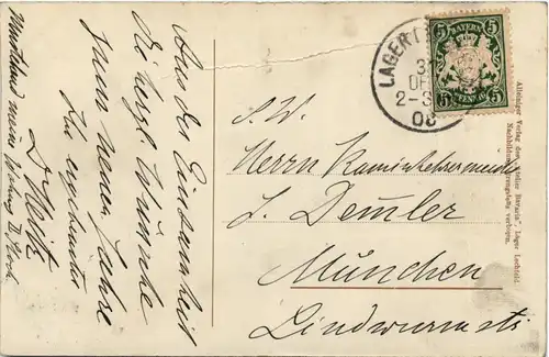 Lager-Lechfeld, Grüsse, Königl. Garnison-Lazarett -357940