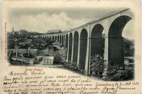 Luxemburg - Haupt Viaduct - Reliefkarte -459380