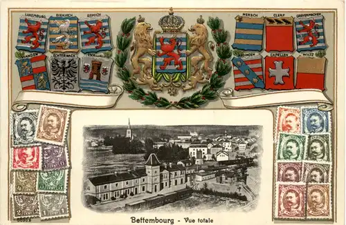 Bettembourg - Prägekarte Briefmarken -459284