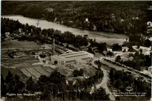 Flygfoto över Skogstorp -460566