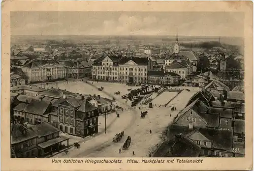 Mitau - Marktplatz - Feldpost Eisenbahnbetrieb -460906