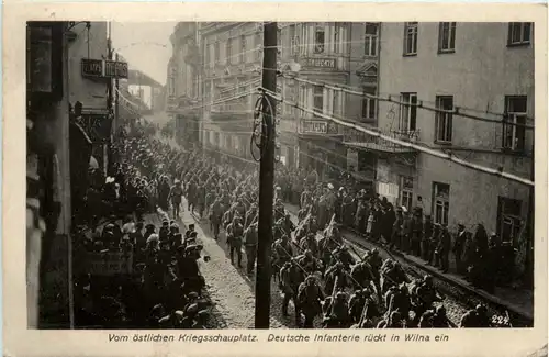 Deutsche Infanterie rückt in Wilna ein - Feldpost -461126