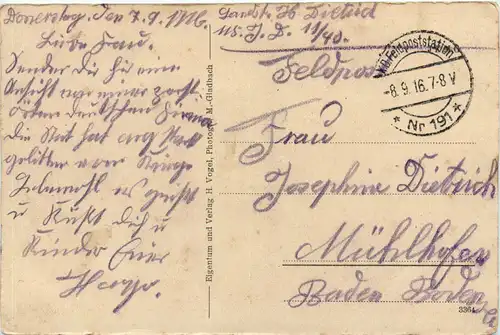 Brest-Litowsk - Zerstörte Strasse - Feldpost -461226