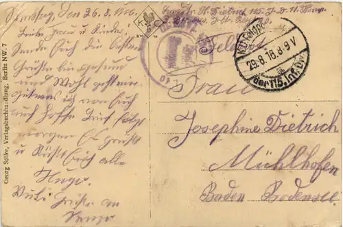 An der Drixe in Mitau - Feldpost 115 Inf. Division -460962