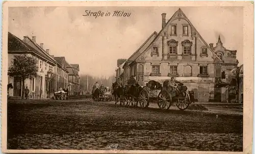 Strasse in Mitau - Feldpost Bay. Landwehr Inf Regiment 5 -461532