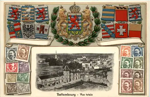 Bettembourg - Prägekarte Briefmarken -459298