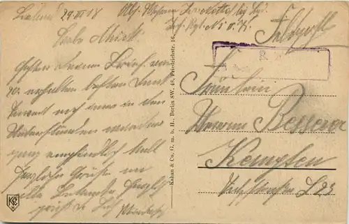 Riga - Commerzschule - Feldpost -460998