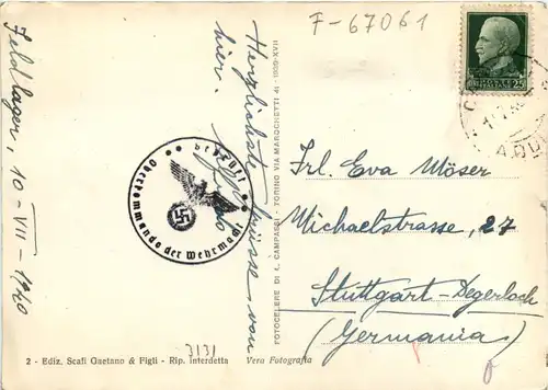 Carsoli - Viale Della Stazione - 3. Reich Feldpost -461898