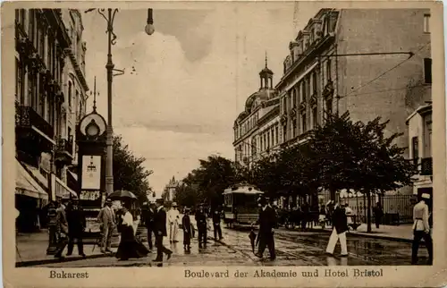Bukarest - Boulevard der Akademie und Hotel Bristol -462956