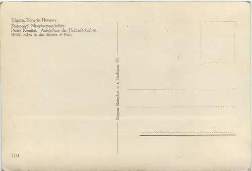 Hungary - Pester Komitat - Aufstellung der Hochzeitskuchen -463616