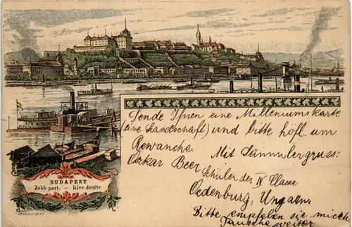 Budapest - Jobb part - Litho - Ganzsache -463816