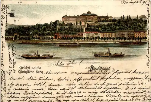 Budapest - Königliche Burg - Litho -463904