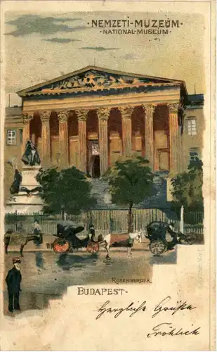 Budapest - Nationalmuseum - Litho -463944