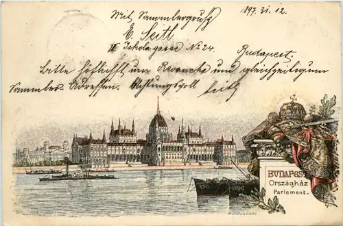 Budapest Orszaghaz - Litho - Ganzsache -463984