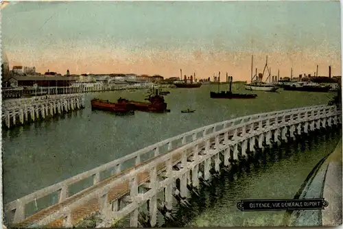 Ostende - Port - Feldpost Landsturm Marburg -464250