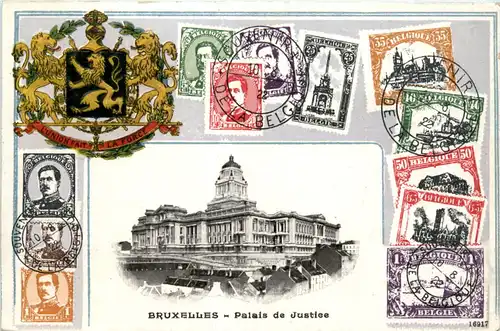 Bruxelles - Palais de Justice - Briefmarken Prägekarte -464940