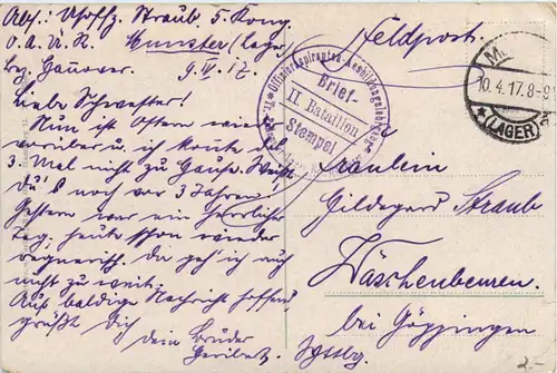 Munster i. Hann. - Partie am Mühlenteich - Feldpost 2. Bataillon -464372