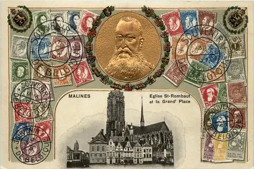Malines - Briefmarken - Prägekarte -465290