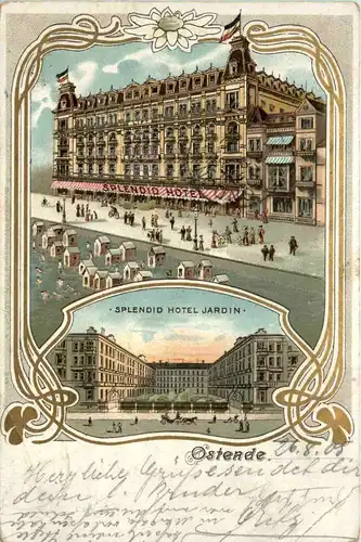 Ostende - Splendid Hotel Jardin - Litho -465192