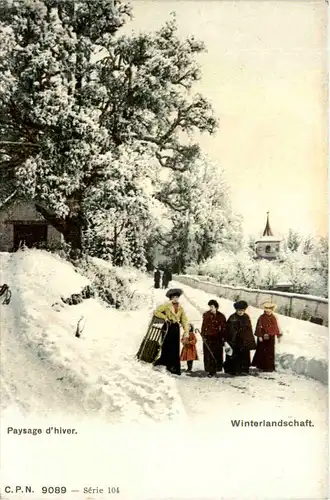Winterlandschaft - Rodeln - Davos -465726