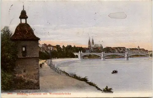 Basel - Letziturm mit Wettsteinbrücke -466110