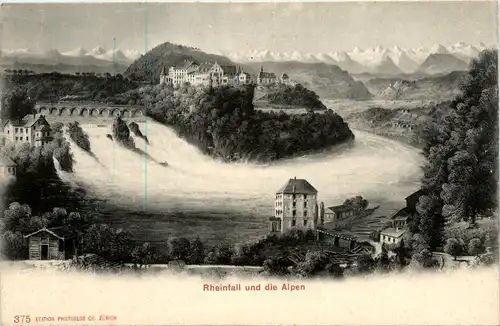 Rheinfall und die Alpen -465778