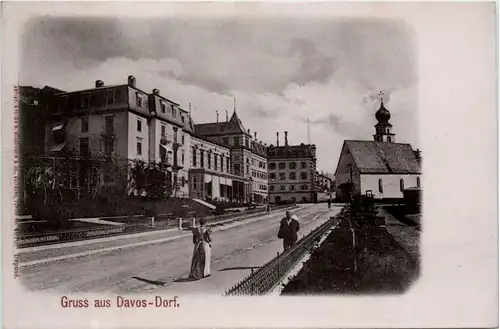 Gruss aus Davos - Dorf -465734