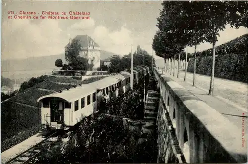 Clarens - Chateau du Chatelard - Chemin de fer Montreux Oberland -465978