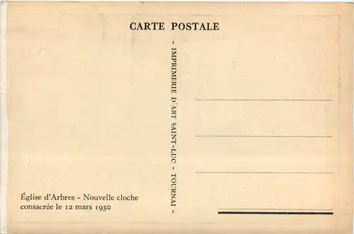 Eglise d Arbres - Nouvelle cloche 1950 -466468