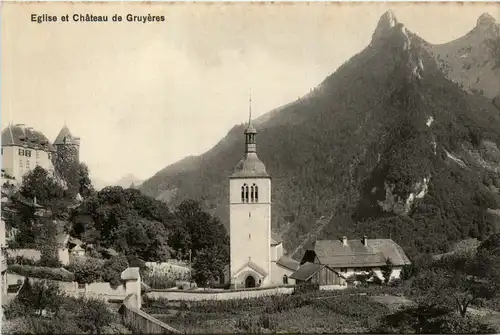 Eglise et Chateau de Gruyeres -465974