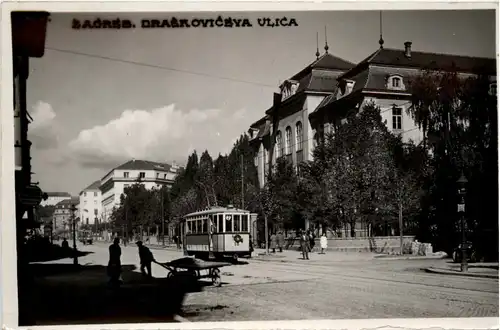 Zagreb - Draskoviceva Ulica mit Strassenbahn -464728