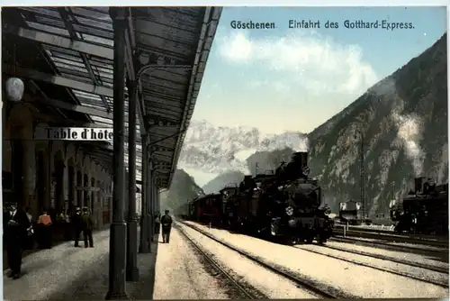 Göschenen - Einfahrt des Gotthard Express -466732