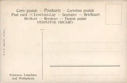 Schwarze Lütschine und Wetterhorn - Künstlerkarte Kolby -466982