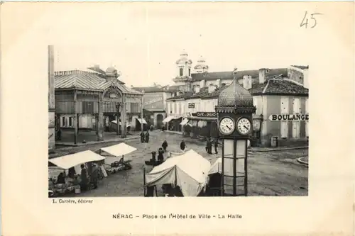 Nerac - Place de l Hotel de Ville - La Halle -468148