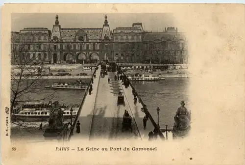 Paris - La Seine au Pont du Carrousel -468394