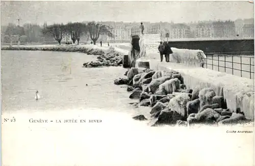 Geneve - La Jetee en Hiver -467234