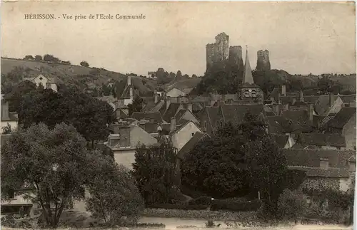 Herisson, Vue prise de lÈcole Communale -364174