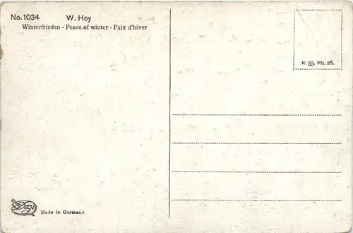Künstlerkarte W. Hoy - Winterfrieden -468696